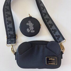 Disney Loungefly Mickey Mouse Fanny Pack Belt Bag with Coin Purse Black